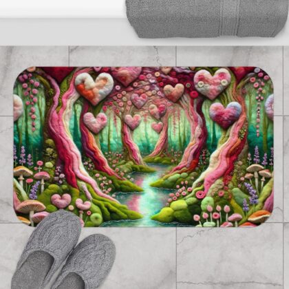 Love in the Woods Bath Mat Small Size