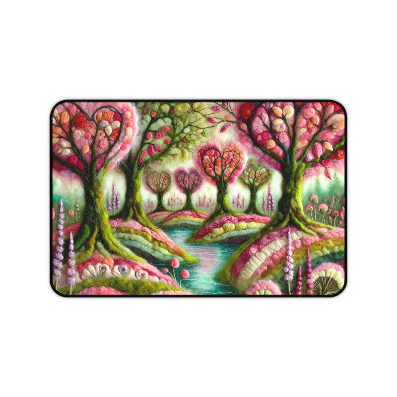 Mystic Heartland Desk Mat on White Background