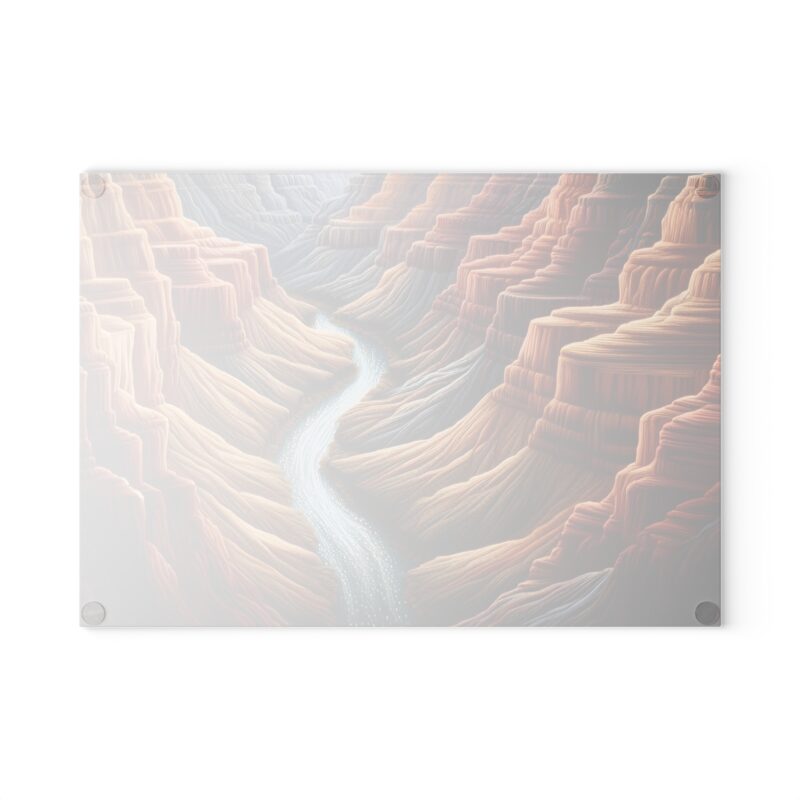 Grand Canyon Glass Cutting Board Back View