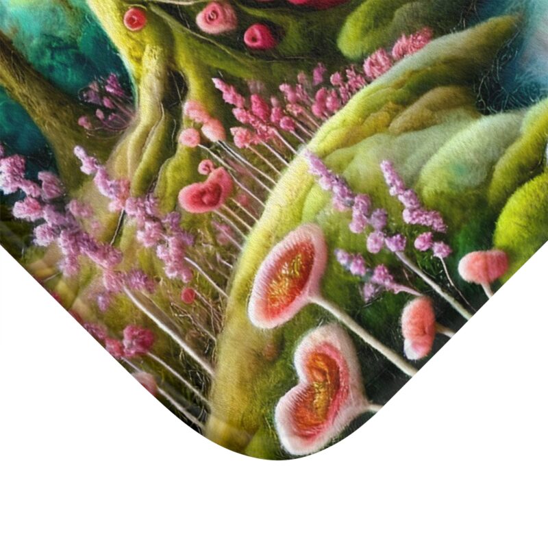 Whimsy Forest Bath Mat Close Up View