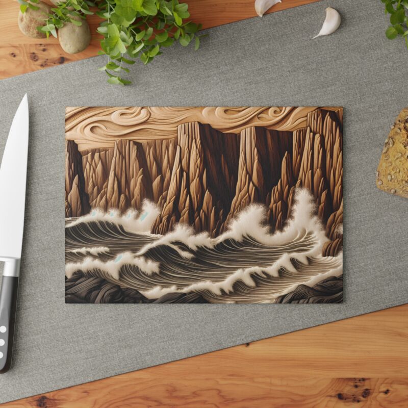 Ocean Peaks Glass Cutting Board Small Size