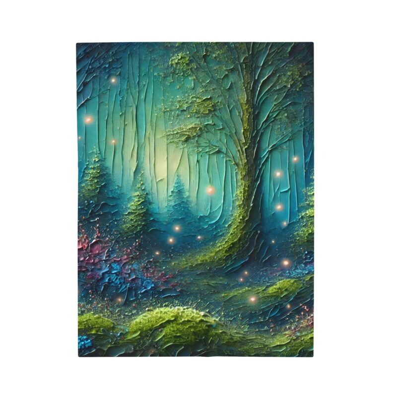 Forest Whimsy Blanket on White Background