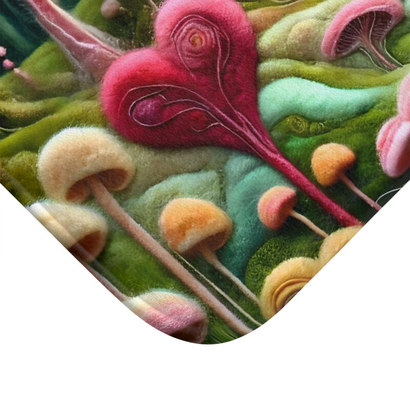 Heartfelt Hues Bath Mat Close Up View