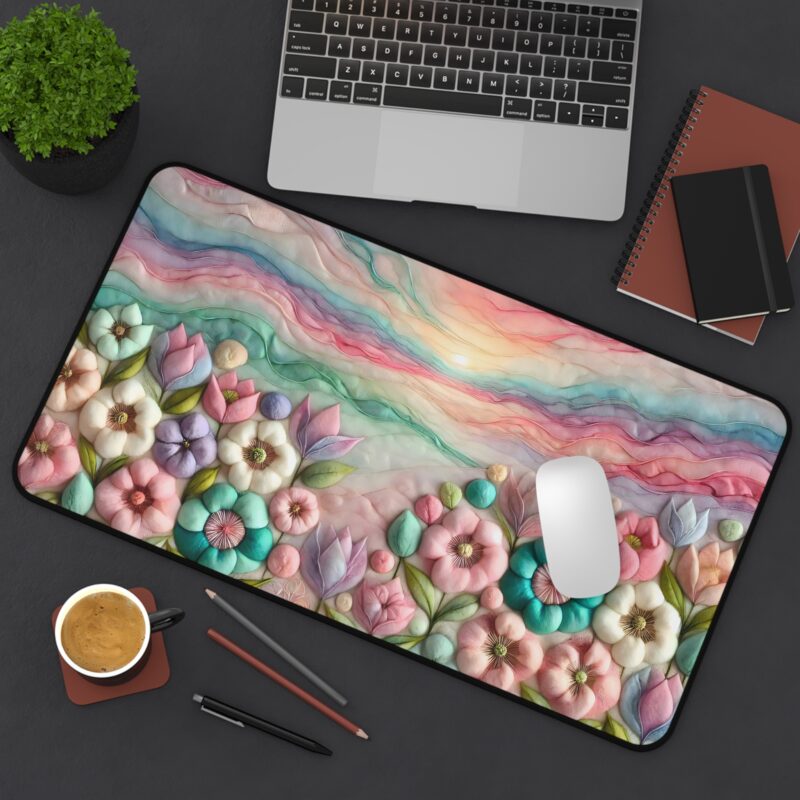 Mountain Blossoms Desk Mat Size 16*32