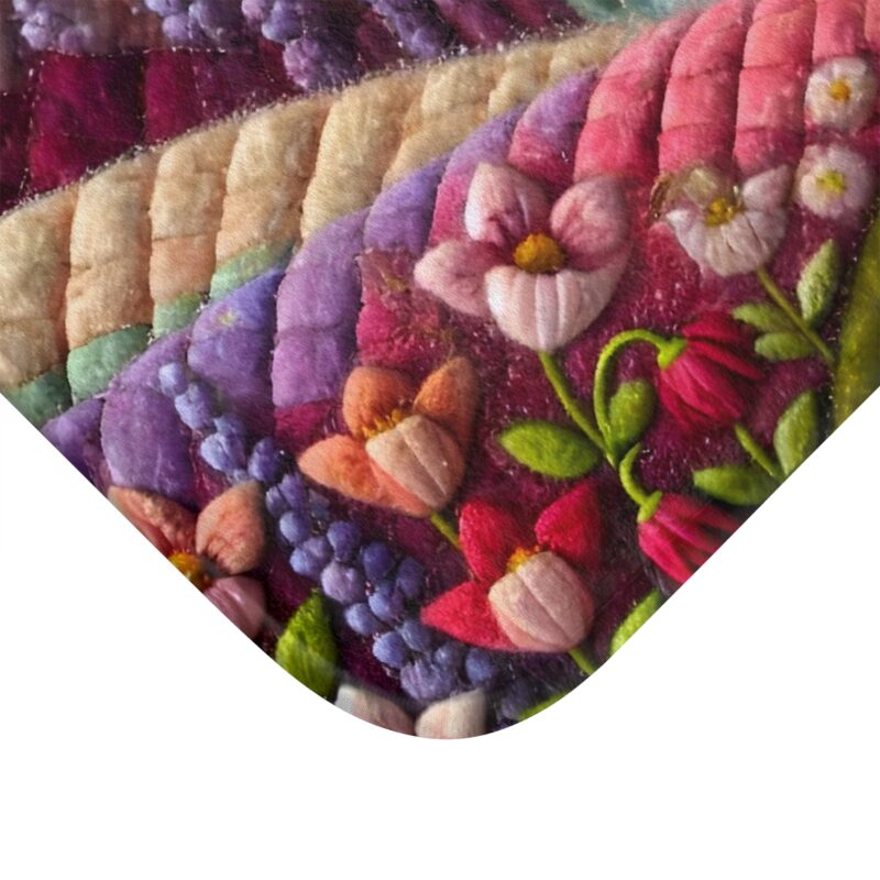 Cascading Hearts Bath Mat Close Up View