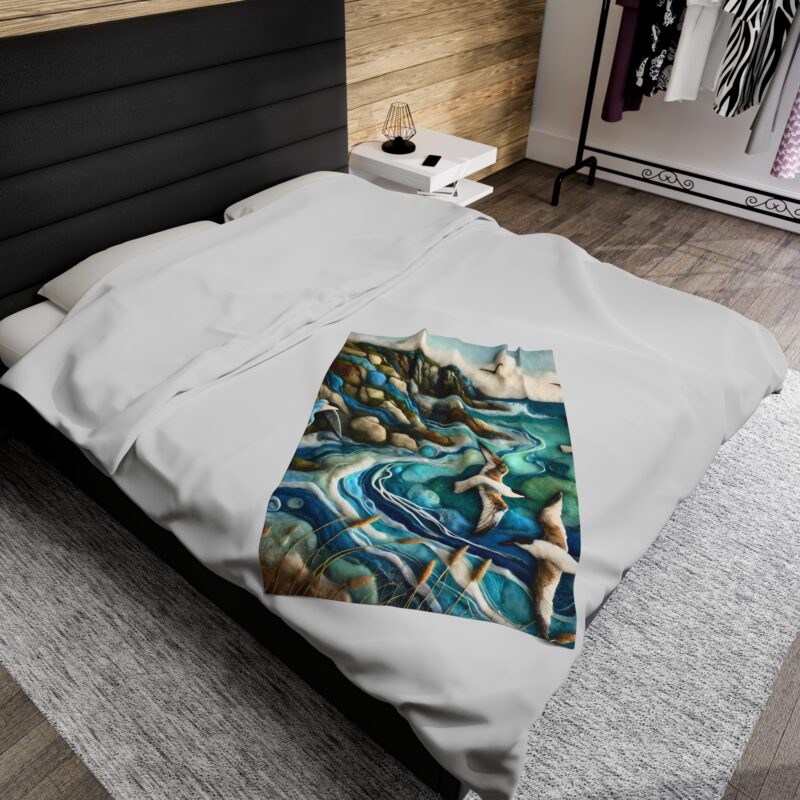 Birdsong Waves Blanket Small Size