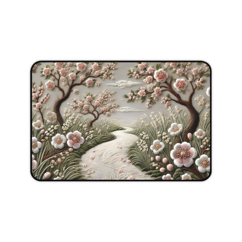 Whispering Willows Desk Mat on White Background