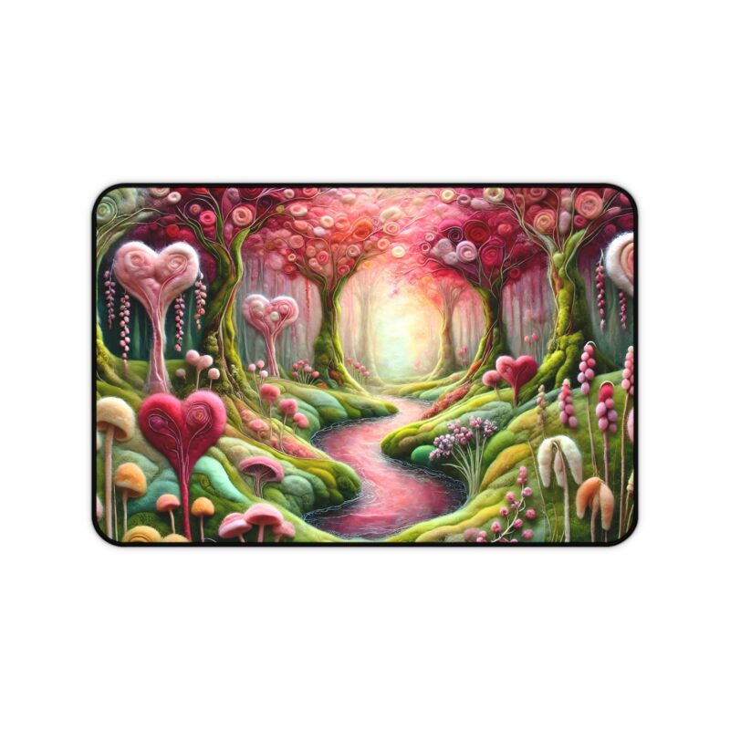 Mystic Romance Desk Mat on White Background