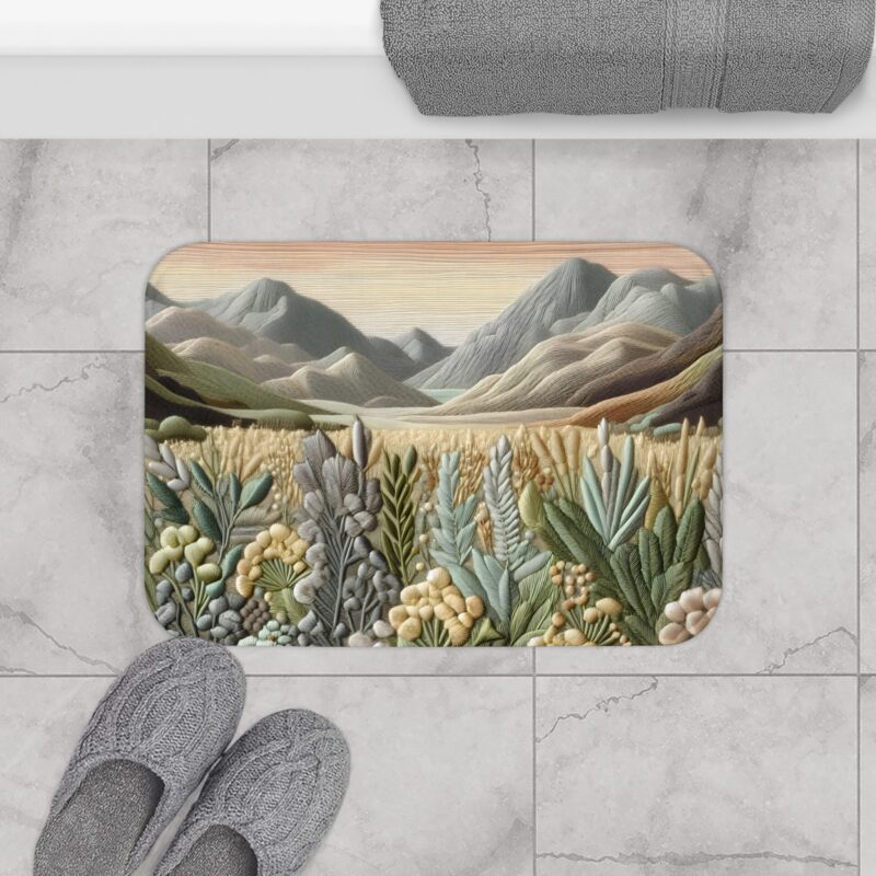 Alpine Bloom Bath Mat Small Size