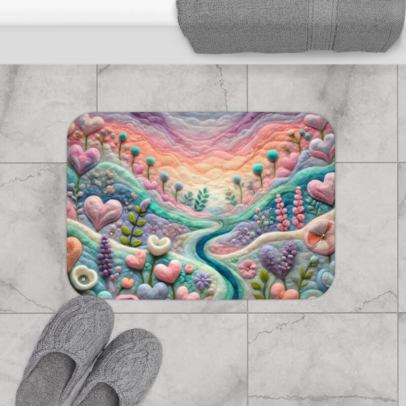 Pastel Paradise Bath Mat Small Size