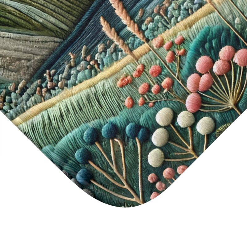 Lake Serenity Bath Mat Close Up View