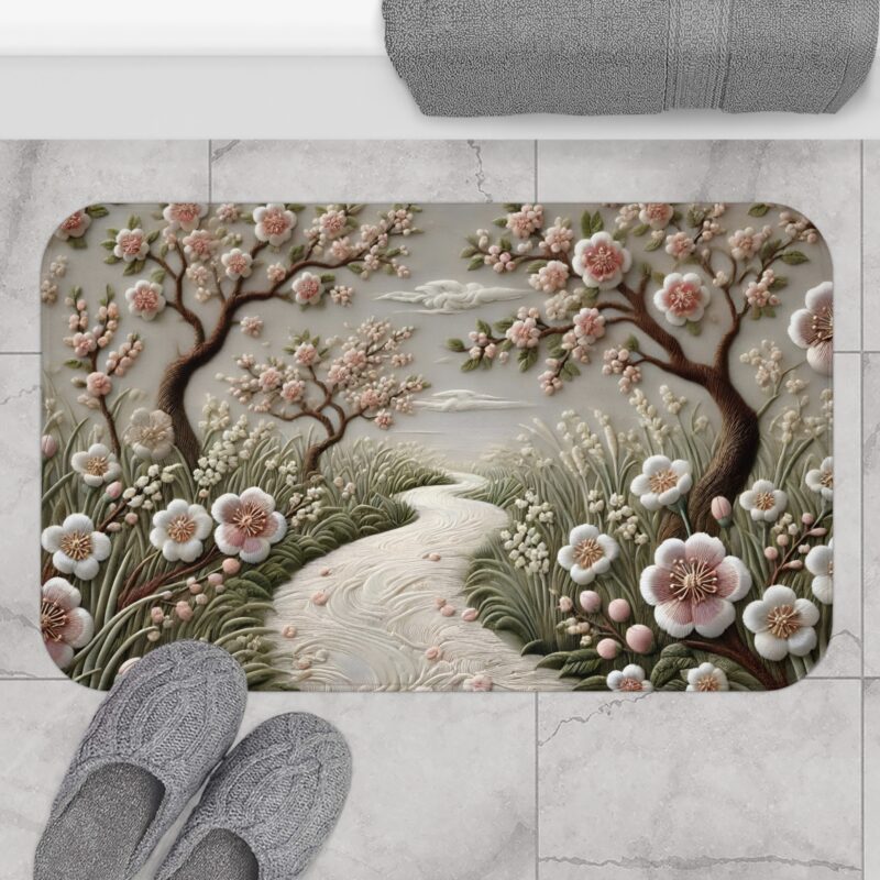 Serene Blossom Bath Mat