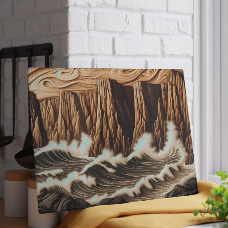 Ocean Peaks Glass Cutting Board