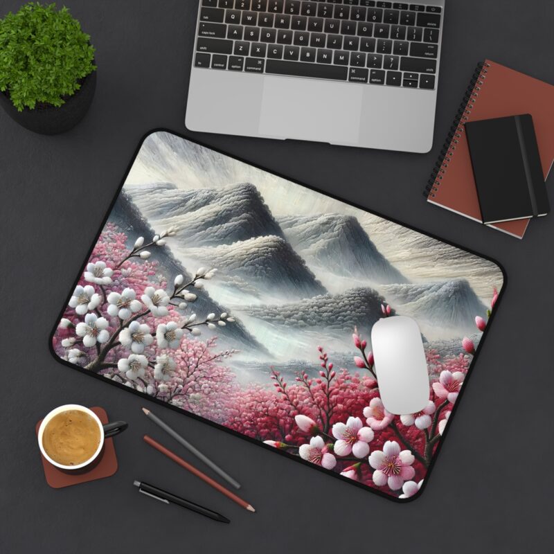 Winter Bloom Desk Mat