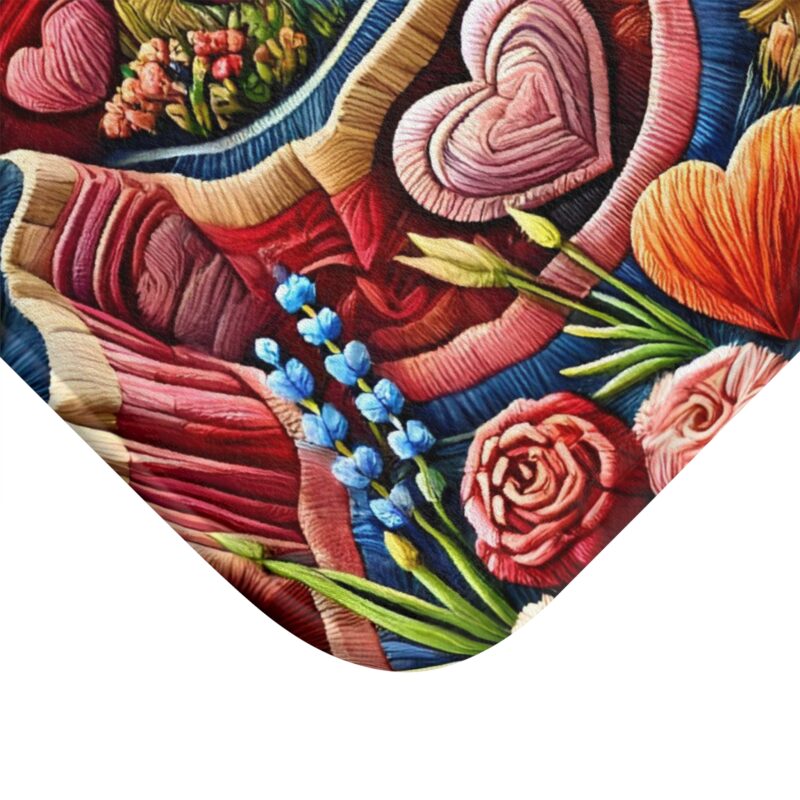 Love Valley Bath Mat Close Up View