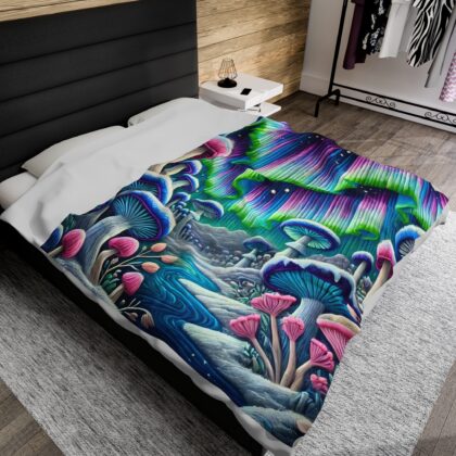 Aurora Mushroom Blanket Large Size