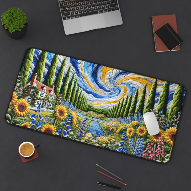 Starry Cottage Desk Mat Size 12*22