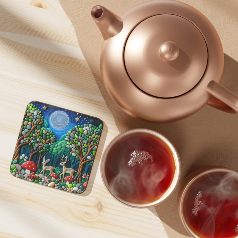 Pebble Forest Coaster on Kitchen Counter