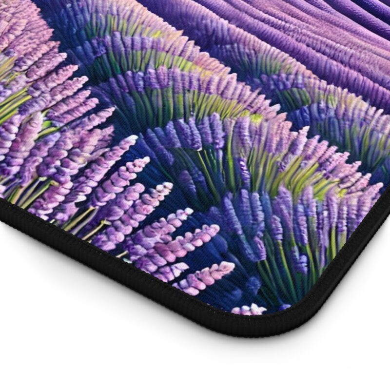 Lavender Bliss Desk Mat Close Up View