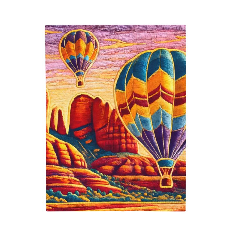 Balloon Vista Blanket On White Background