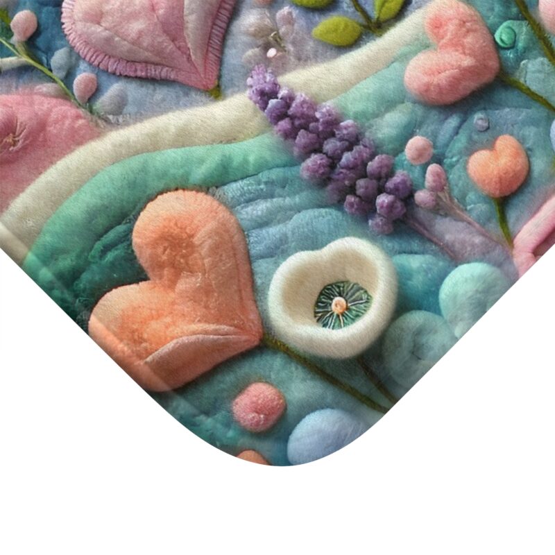 Pastel Paradise Bath Mat Close Up View