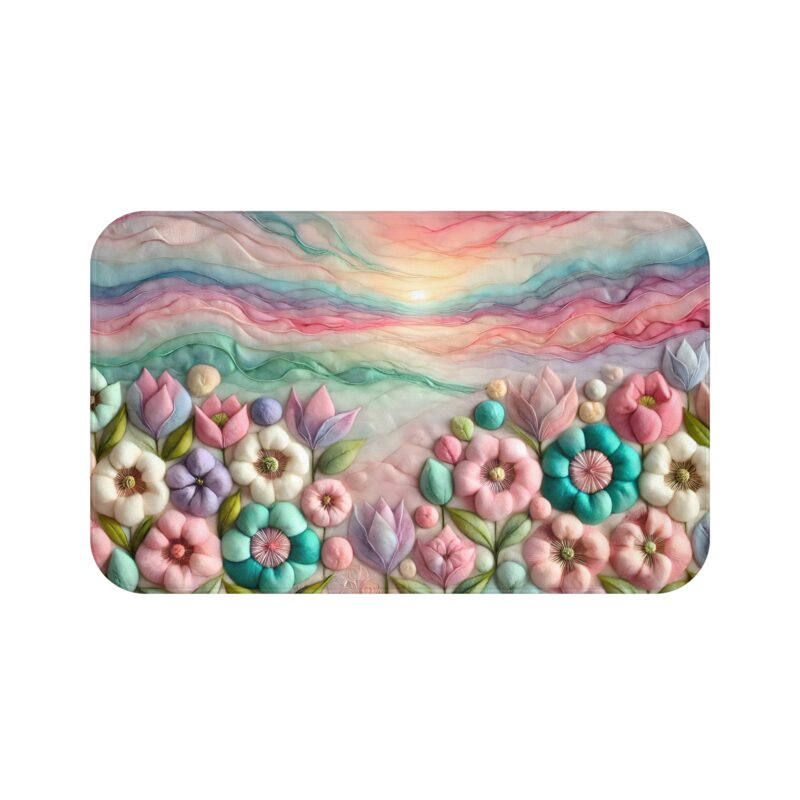 Pastel Peaks Bath Mat 1