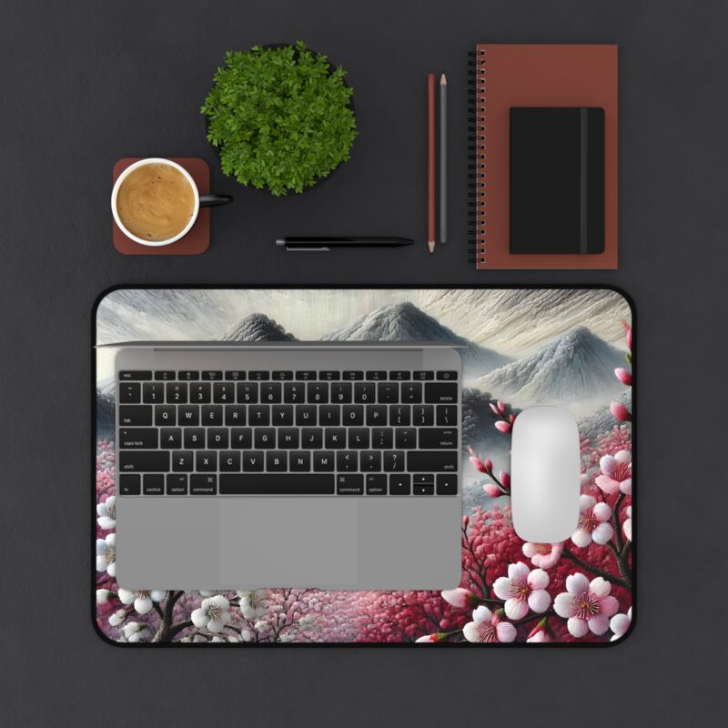 Winter Bloom Desk Mat Size 12*22