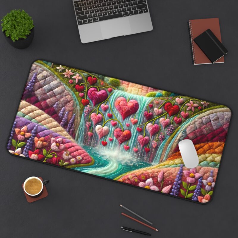 Love Cascade Desk Mat Size 12*22