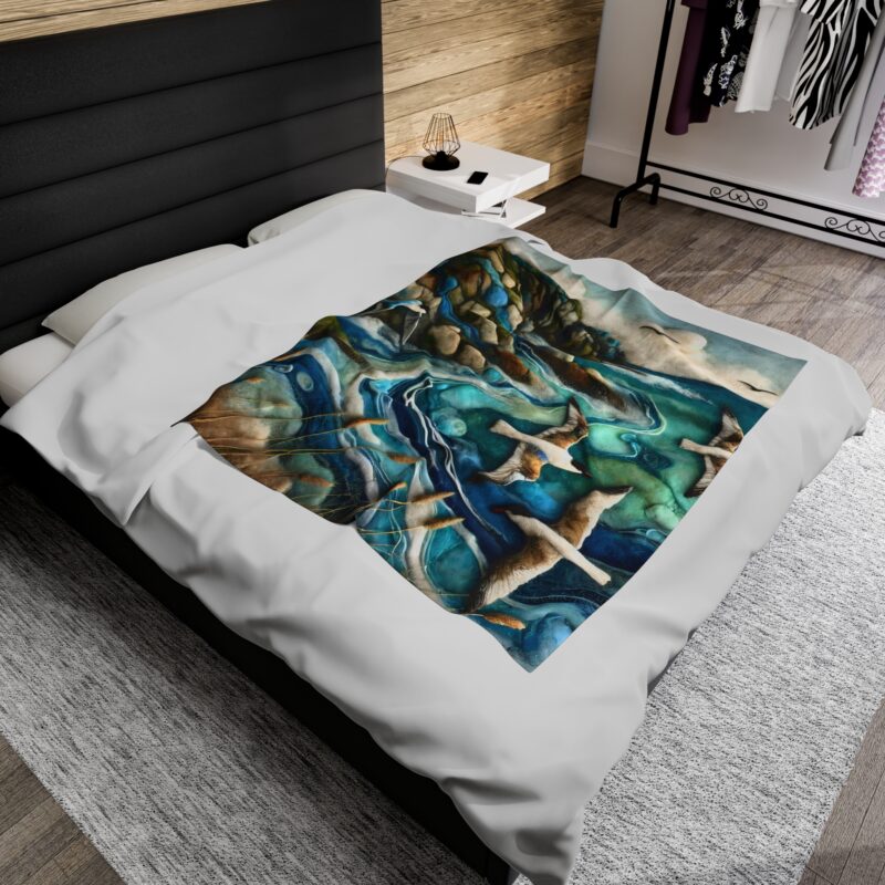 Birdsong Waves Blanket Medium Size