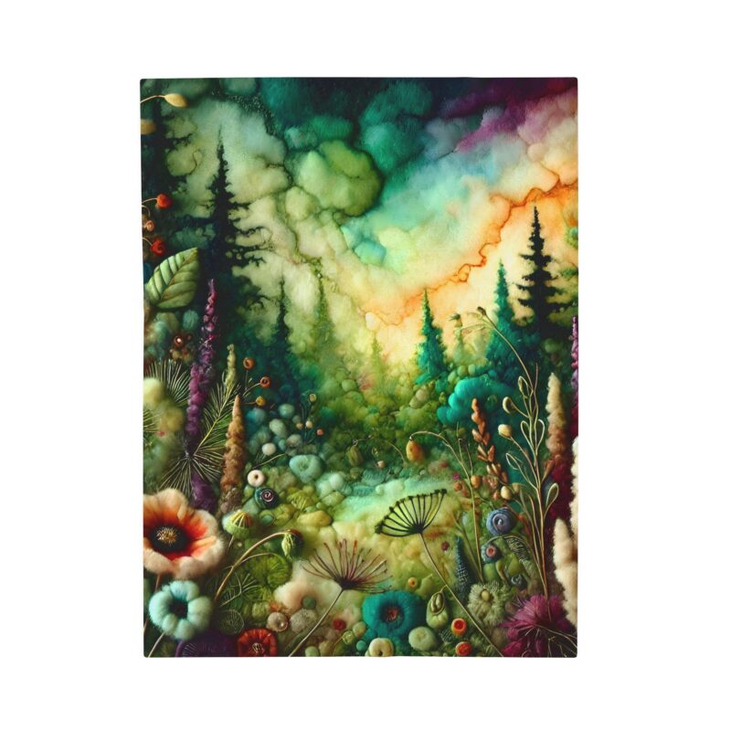 Forest Fantasy Blanket on White Background