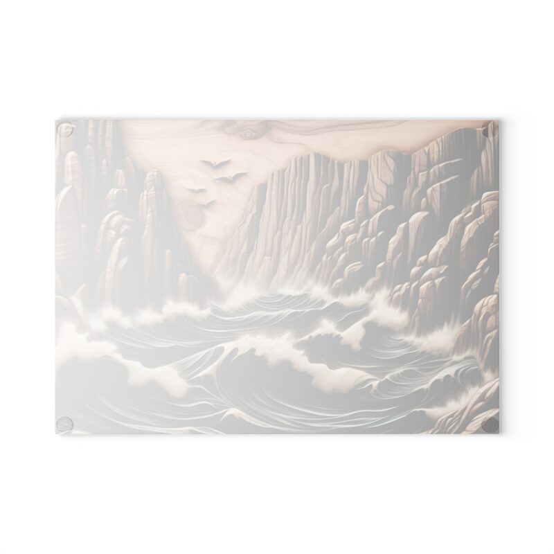 Mountain Waves Glass Cutting Board