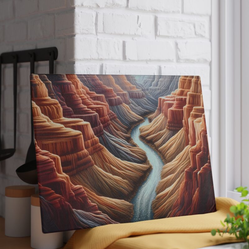 Grand Canyon Glass Cutting Board Horizontal View