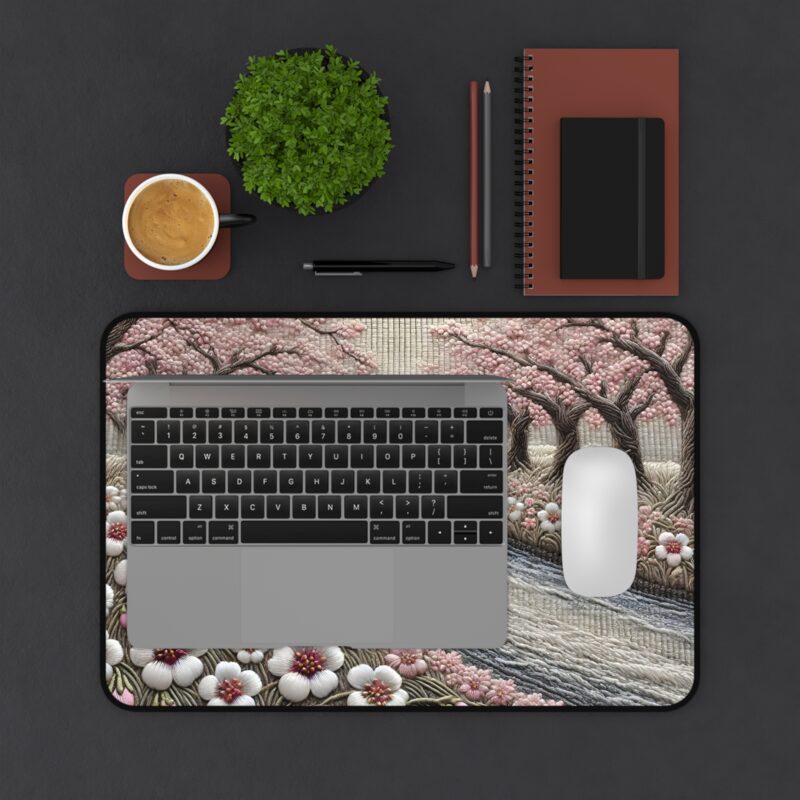 River Blossom Desk Mat Size 12*18