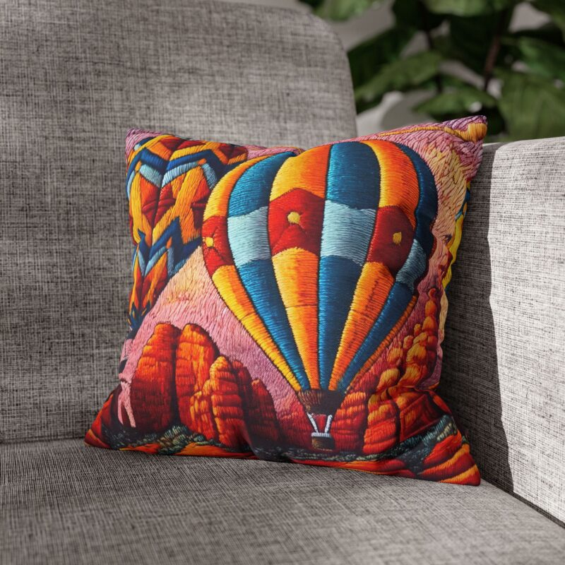 Balloon Horizons Pillow in a Living Room (1)