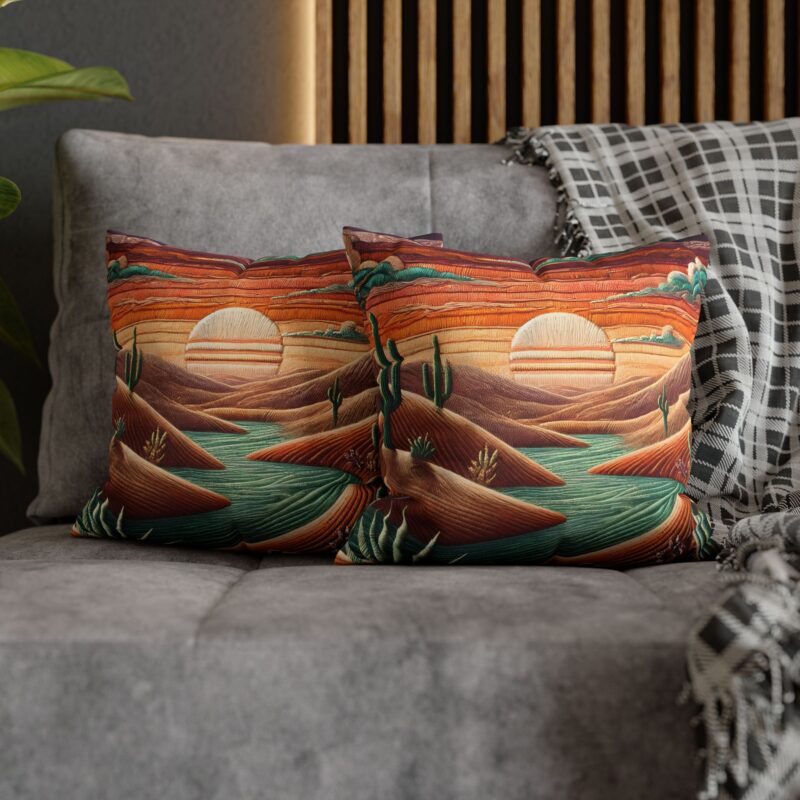 Desert Mirage Pillow in a Living Room (1)