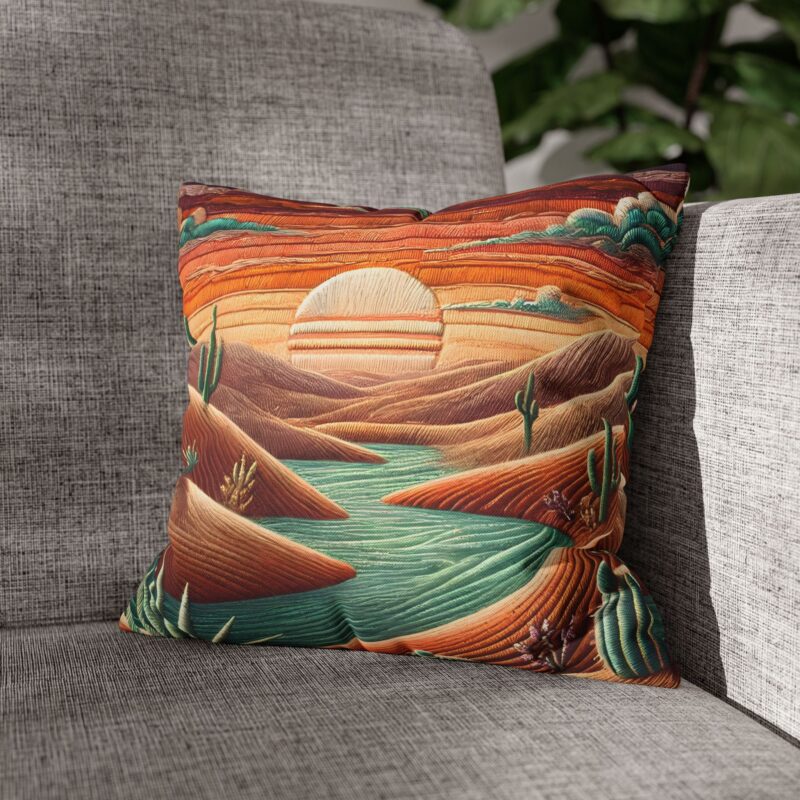 Desert Mirage Pillow in a Living Room (2)