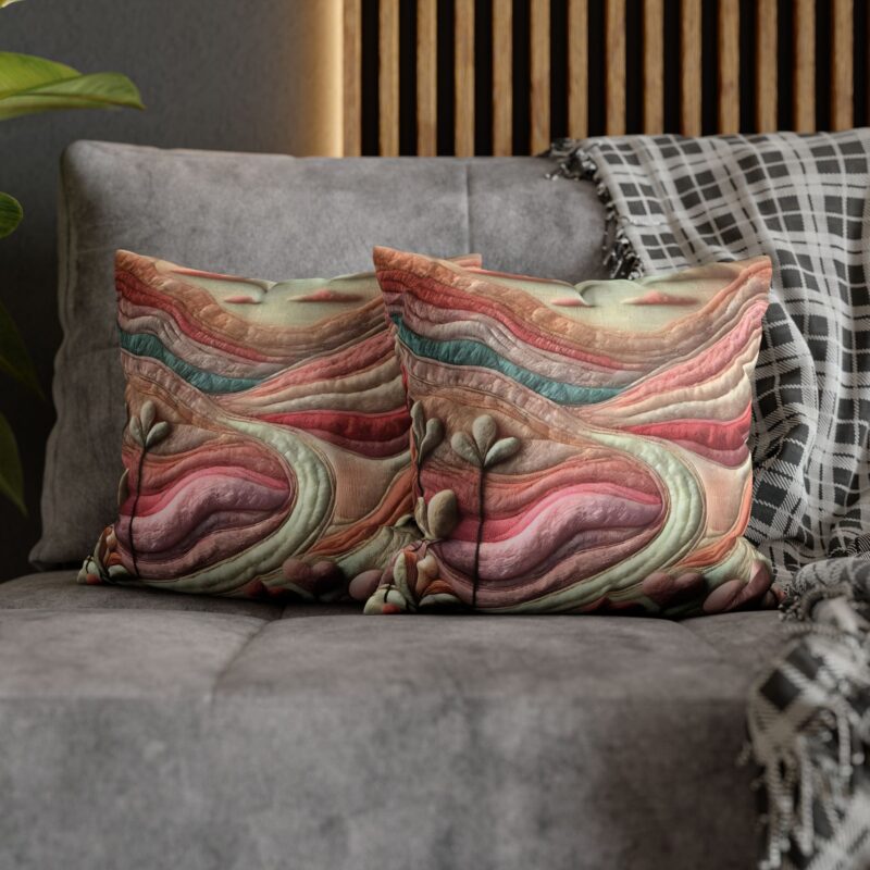 Dreamy Pastels Throw Pillow on a Couch