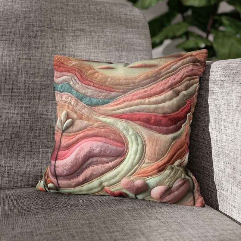 Dreamy Pastels Throw Pillow on a Sofa