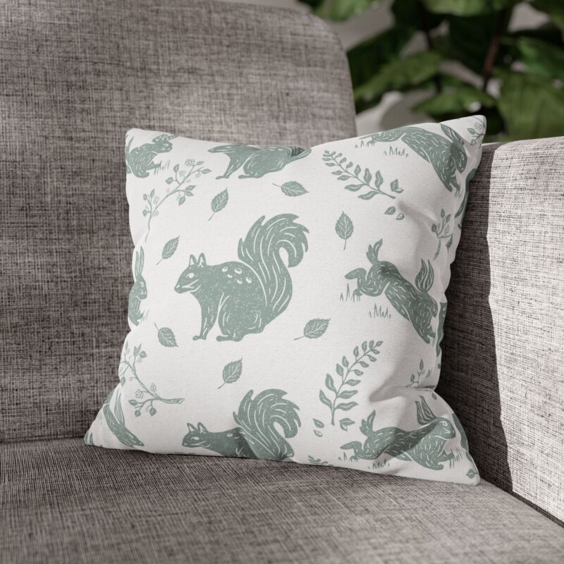 Forest Fables Pillow in a Living Room (1)