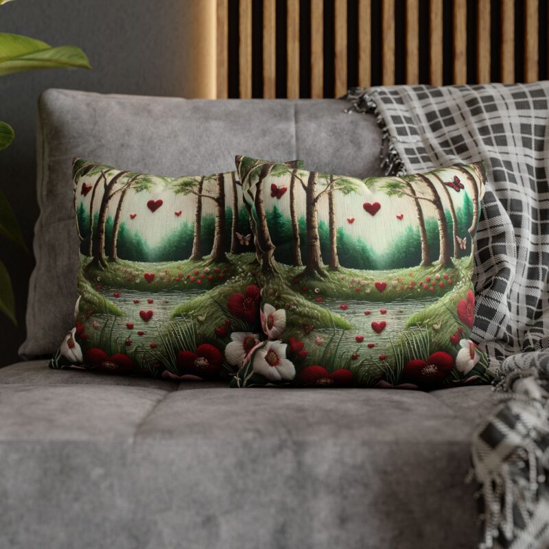 Heartblossom Pillow in a Living Room (2)