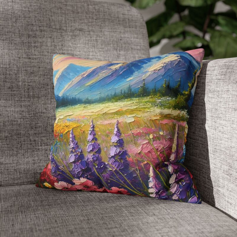 Meadow Majesty Pillow in a Living Room (2)