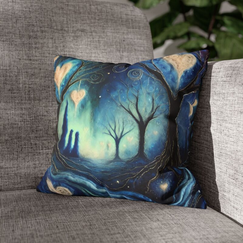 Mystic Love Throw Pillow on a Sofa