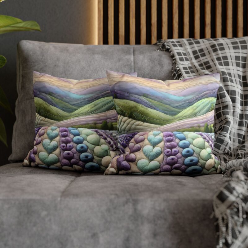 Woven Serenity Throw Pillow on a Couch