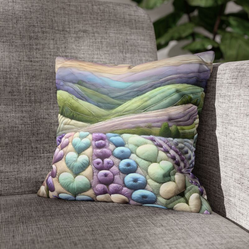 Woven Serenity Throw Pillow on a Sofa