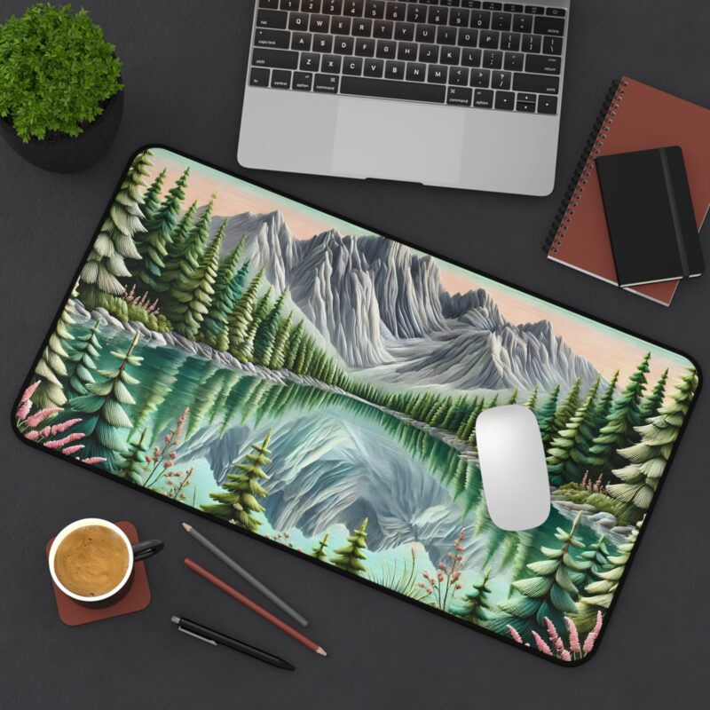 Snowy Peaks Desk Mat Size 16*32