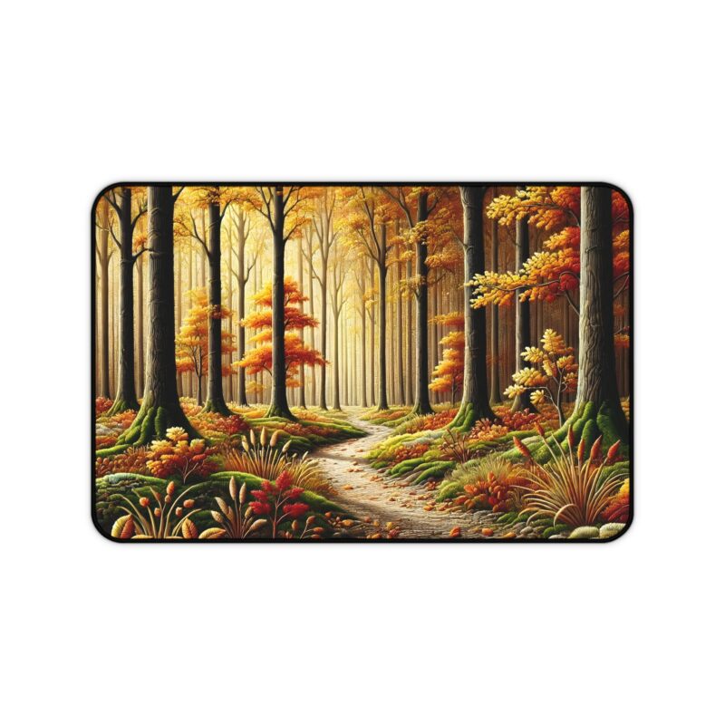 Amber Woods Desk Mat on White Background