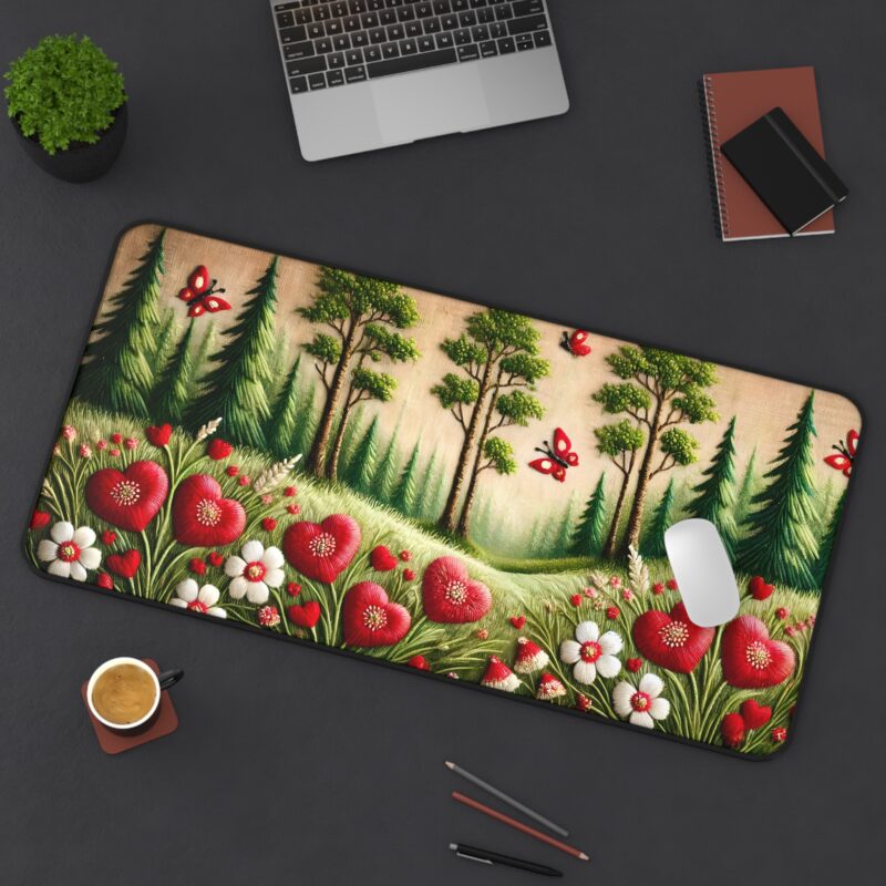 Love Blossom Desk Mat Size 16*32