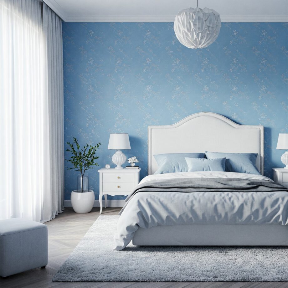 Classic Blue and White Bedroom