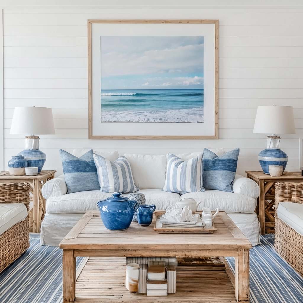 Coastal Living Room Decor Ideas 13