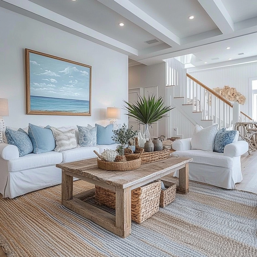 Coastal Living Room Decor Ideas 14